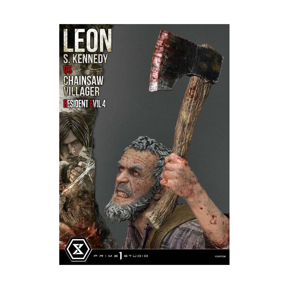 Prime 1 Studio - Resident Evil 4 Leon S. Kennedy vs. Chainsaw Villager Bonus Ver. - Ultimate Premium Masterline Serie 1/4