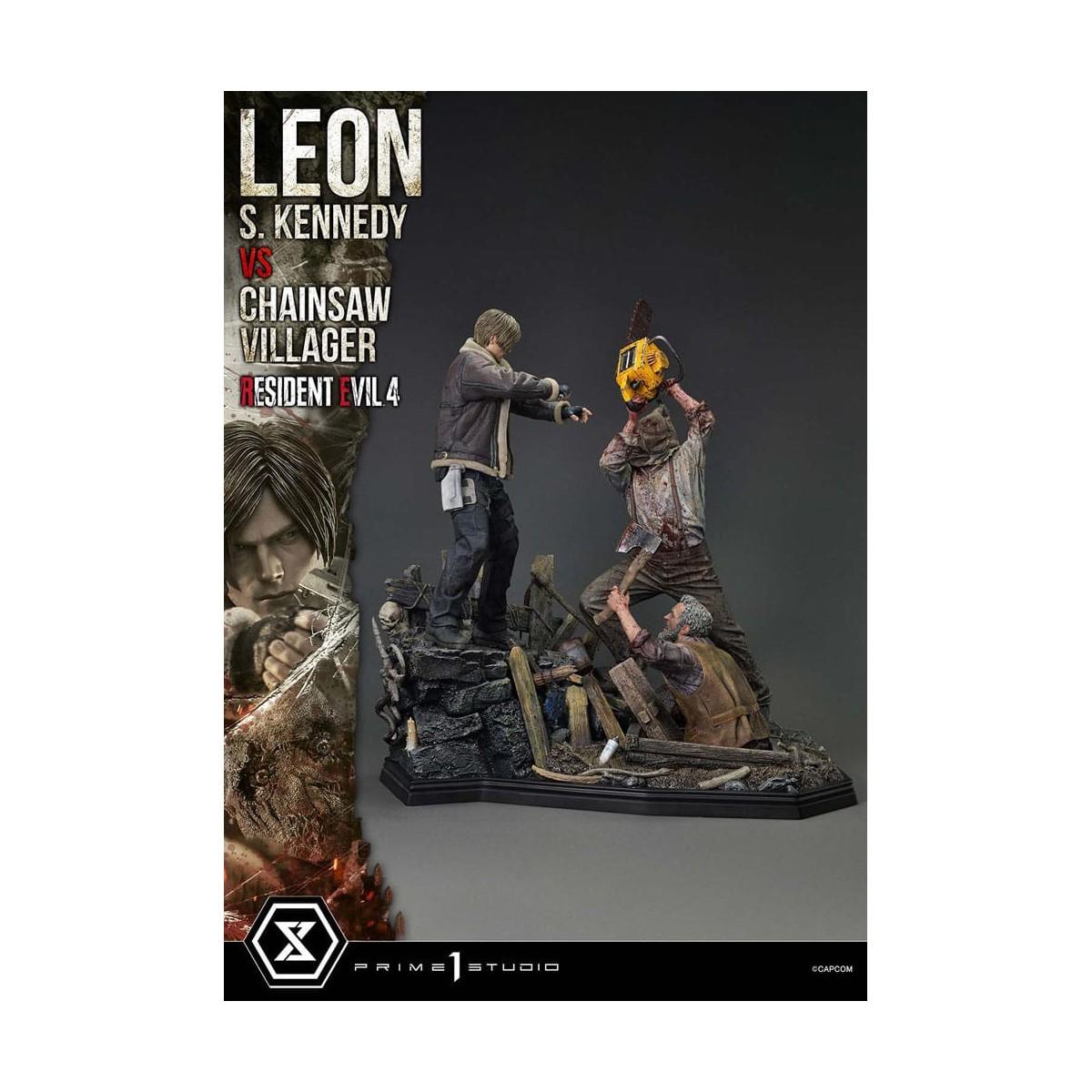 Prime 1 Studio - Resident Evil 4 Leon S. Kennedy vs. Chainsaw Villager Bonus Ver. - Ultimate Premium Masterline Serie 1/4