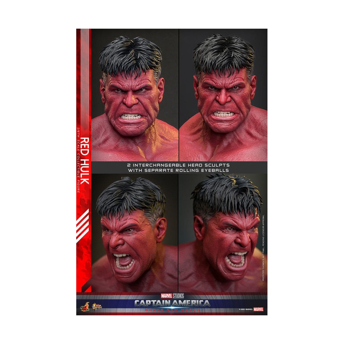 Hot Toys - RED HULK MMS 1/6 - Capitán América: Un mundo feliz