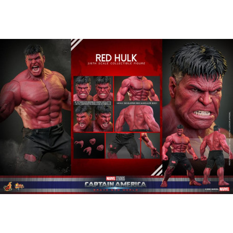 Hot Toys - RED HULK MMS 1/6 - Capitán América: Un mundo feliz