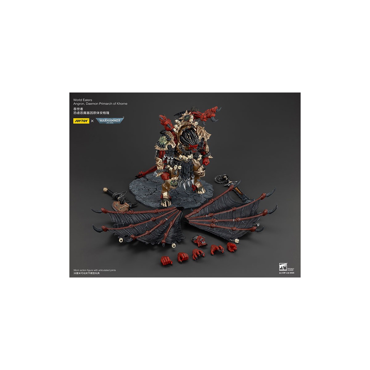 Joytoy - Warhammer - Devoradores de Mundos - Angron Daemon Primarca de Khorne 1/18 - Warhammer 40000