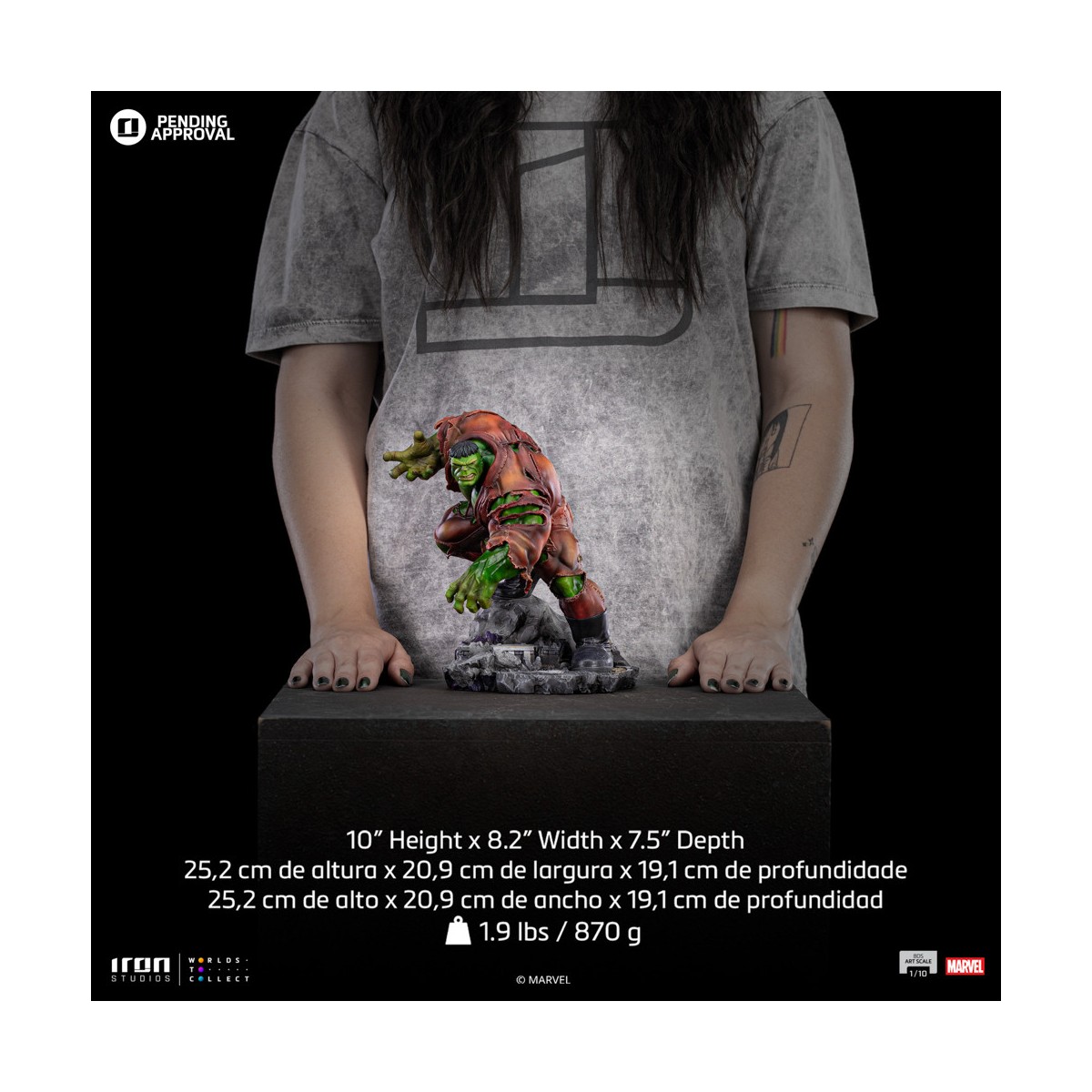 Iron Studios Marvel - Hulk 1/10 BDS Art Scale - Diorama Infinity Gauntlet