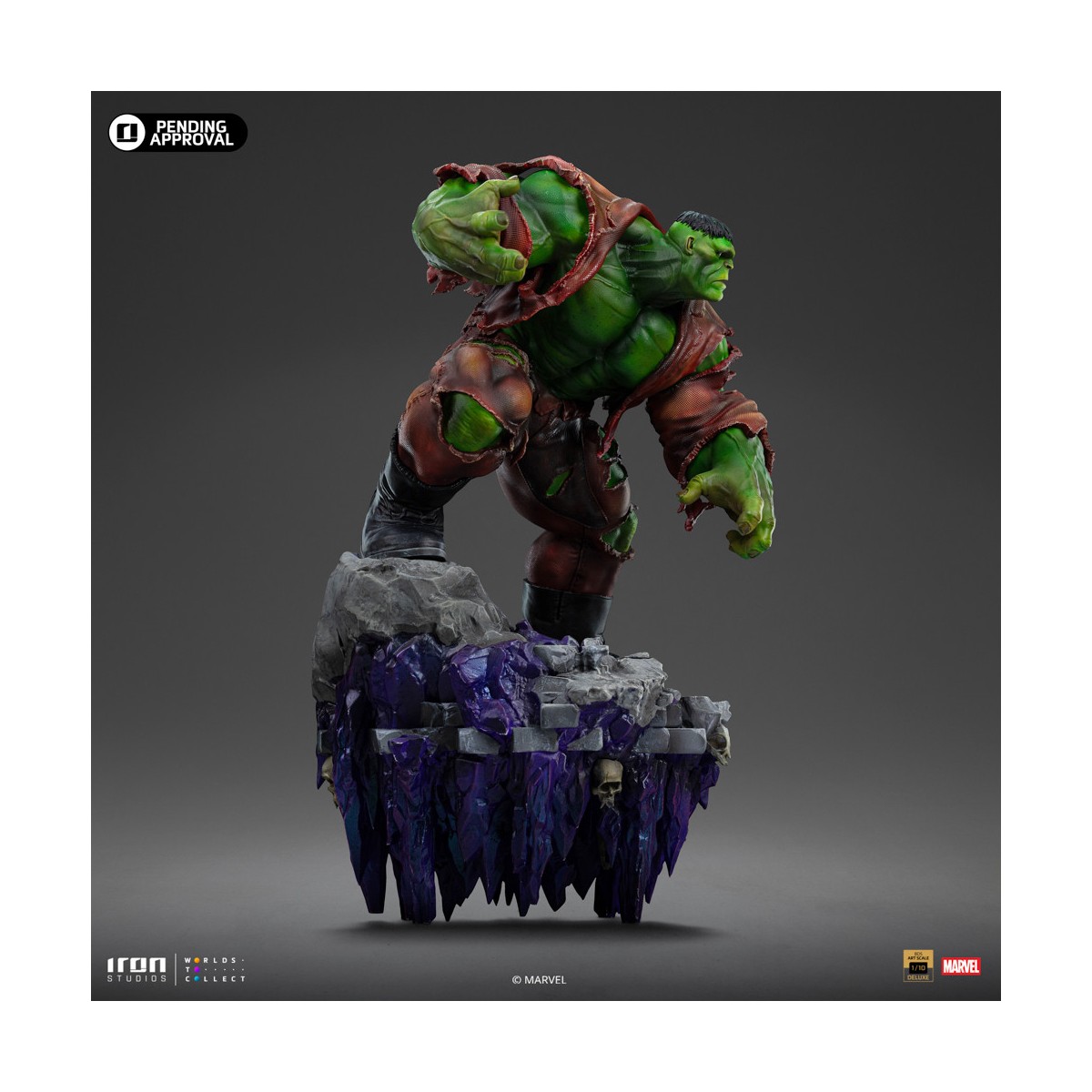 Iron Studios Marvel - Hulk 1/10 Deluxe Art Scale - Guantelete del Infinito Diorama
