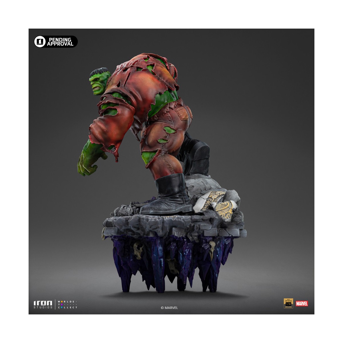 Iron Studios Marvel - Hulk 1/10 Deluxe Art Scale - Guantelete del Infinito Diorama