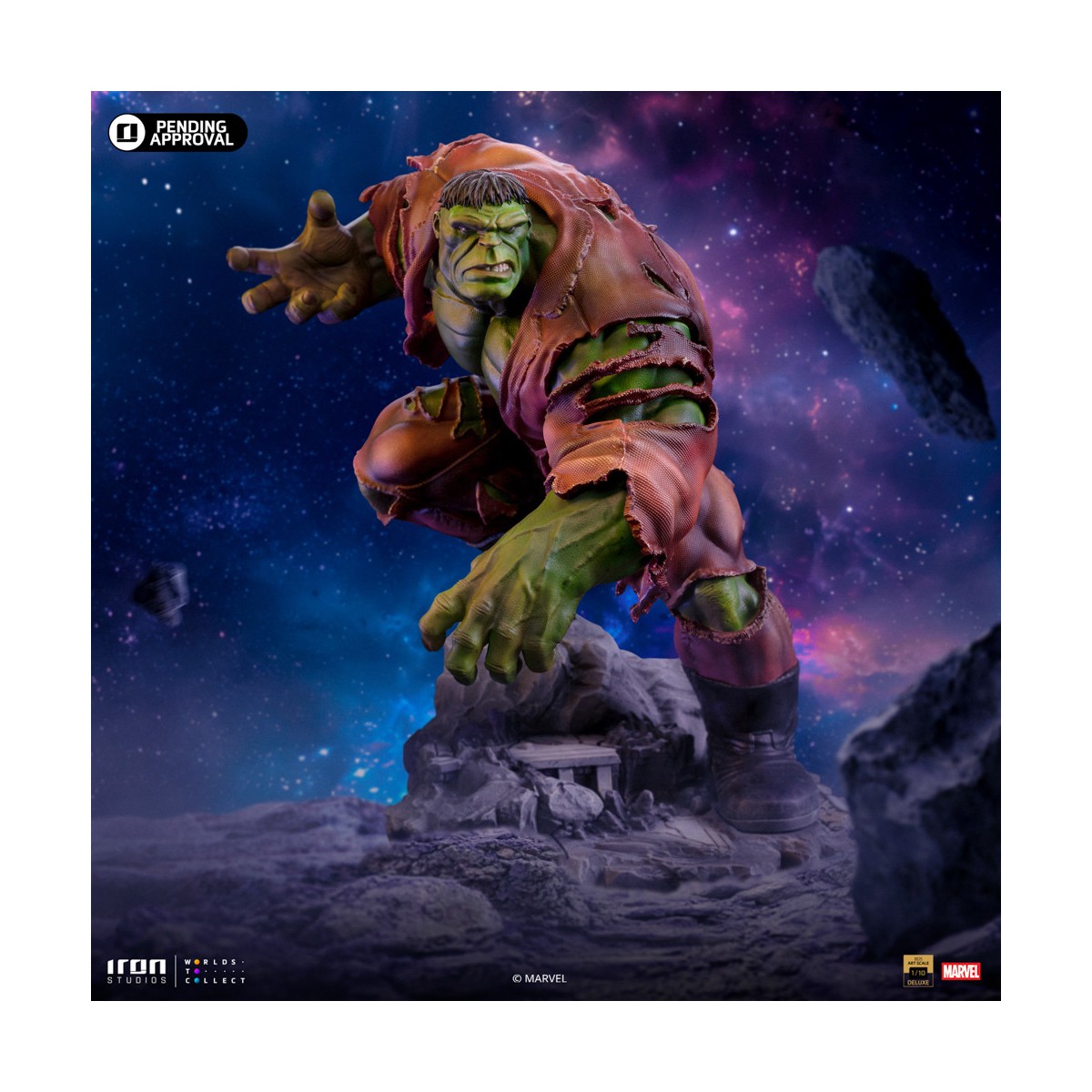 Iron Studios Marvel - Hulk 1/10 Deluxe Art Scale - Guantelete del Infinito Diorama