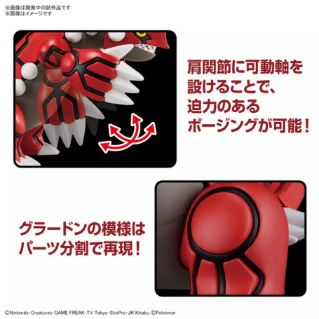 Bandai - Pokepla 54 - GROUDON Model Kit Pokemon - Pokemon Select series