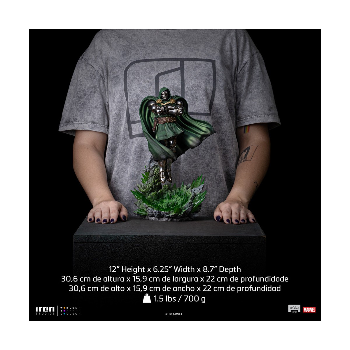 Iron Studios Marvel - DR. Doom 1/10 BDS Art Scale - Guantelete del Infinito Diorama