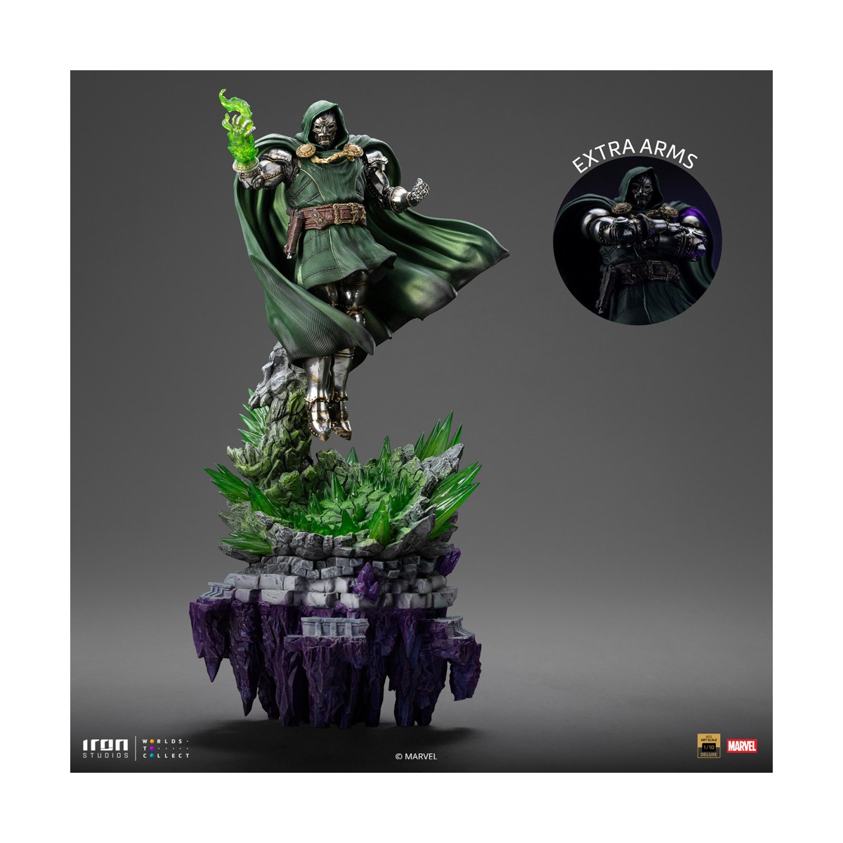Iron Studios Marvel - DR. Doom 1/10 Deluxe Art Scale - Guantelete del Infinito Diorama