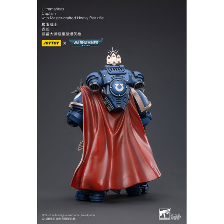 JoyToy - Ultramarines - Capitán de los Ultramarines con rifle de cerrojo pesado hecho a mano - Warhammer 40000
