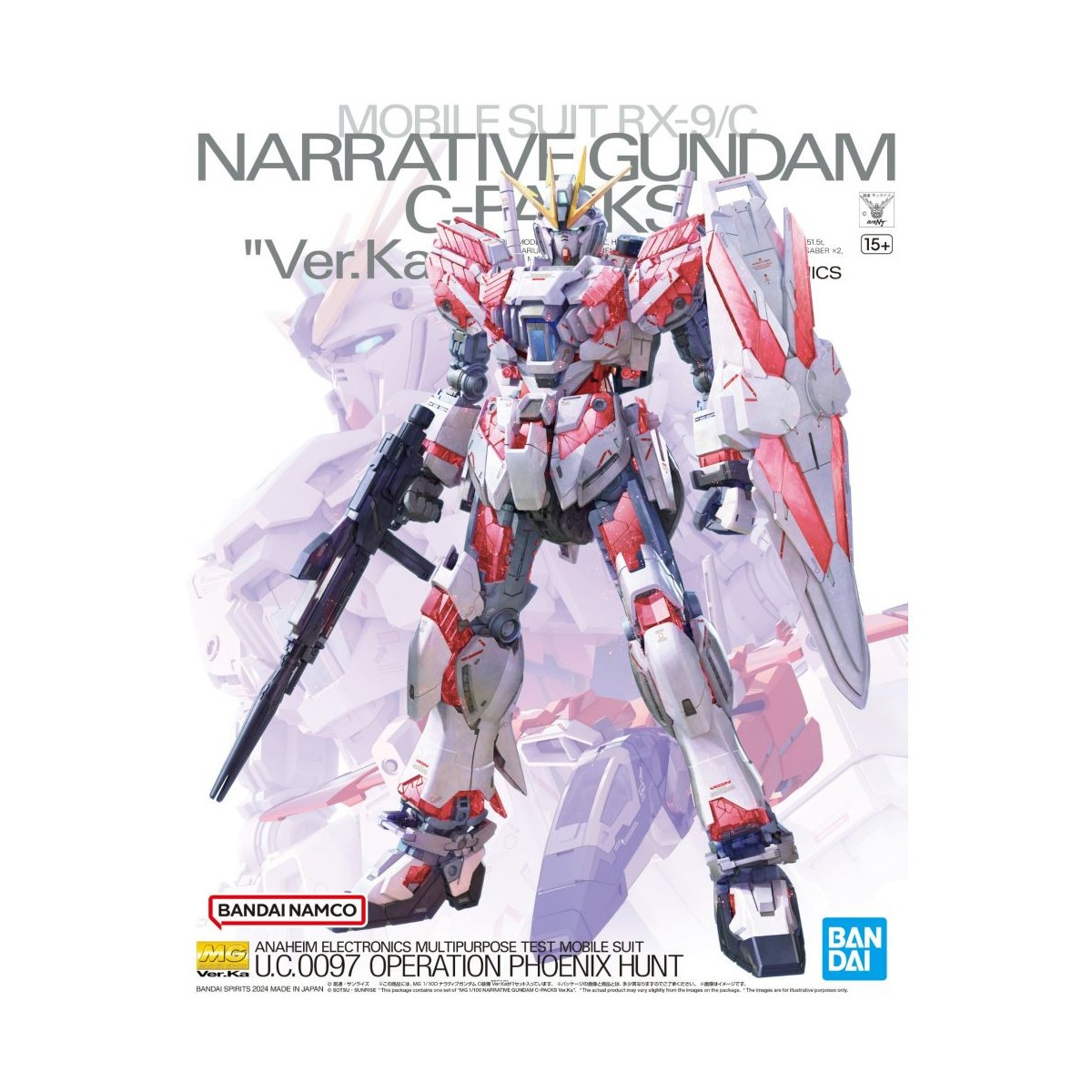 Bandai - Gunpla - 1/100 MG - RX-9/C NARRATIVE GUNDAM C-PACKS VER. KA - Operación Caza del Fénix