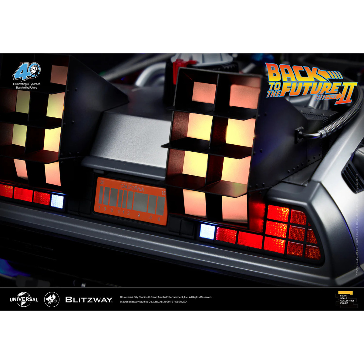Blitzway - Regreso al Futuro 2 Máquina del Tiempo Premium UMS 1/6 - Delorean
