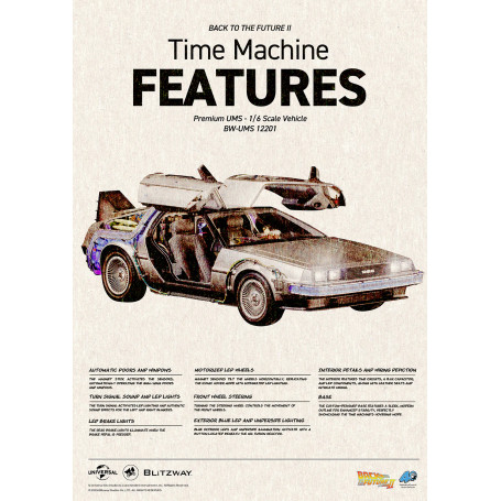 Blitzway - Regreso al Futuro 2 Máquina del Tiempo Premium UMS 1/6 - Delorean