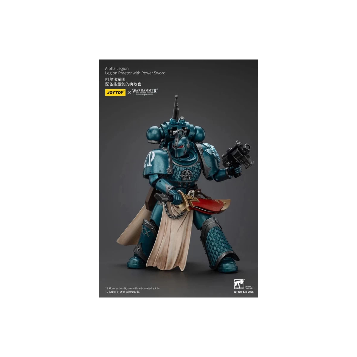 Joytoy - Warhammer - Legión Alfa - Pretor con Espada de Poder - La Herejía de Horus