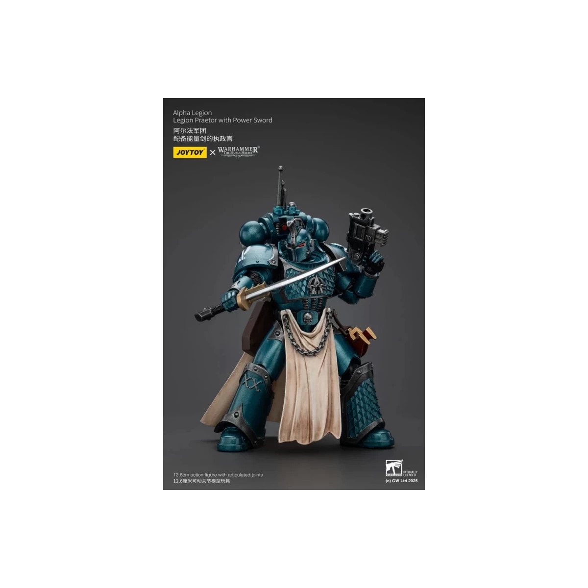 Joytoy - Warhammer - Legión Alfa - Pretor con Espada de Poder - La Herejía de Horus