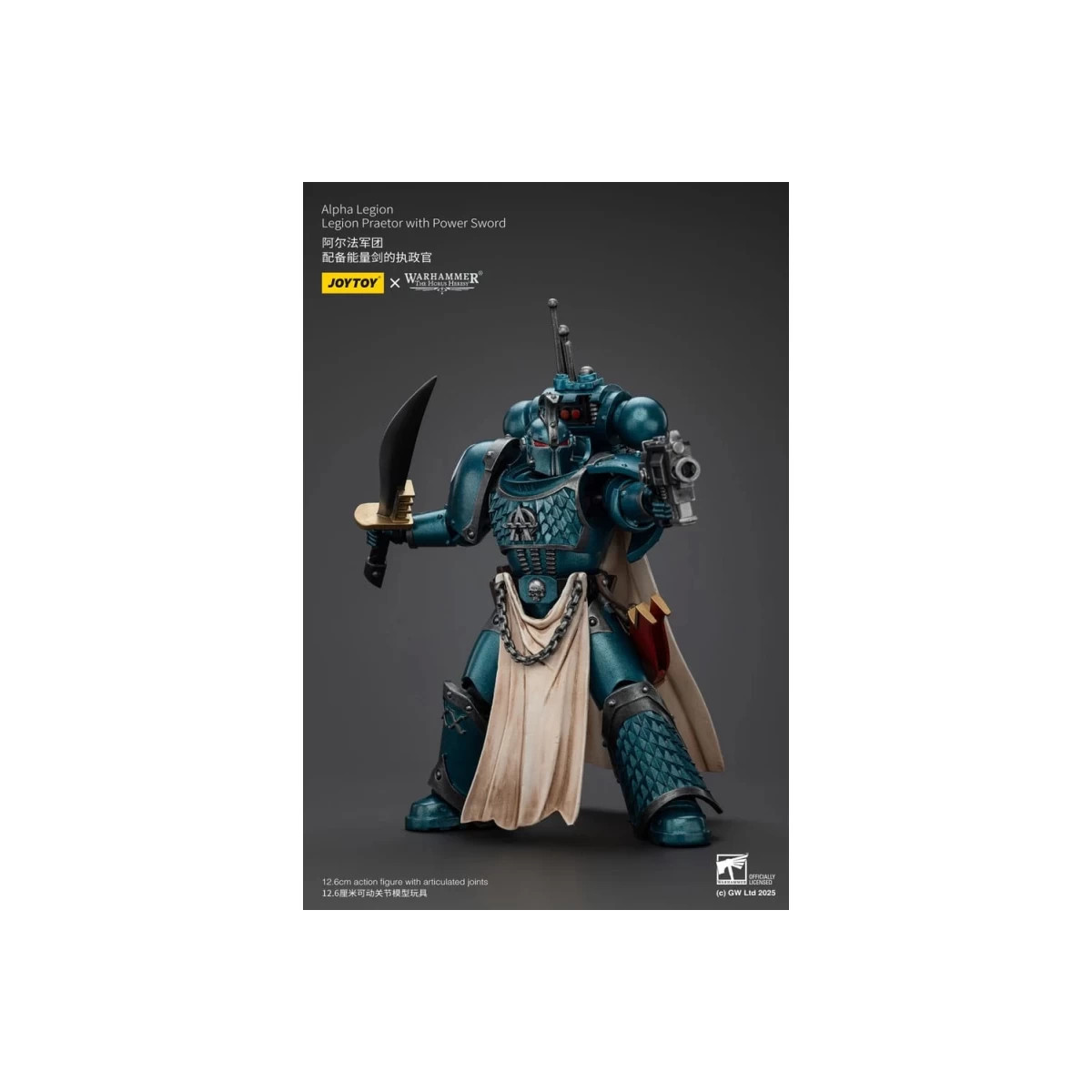 Joytoy - Warhammer - Legión Alfa - Pretor con Espada de Poder - La Herejía de Horus