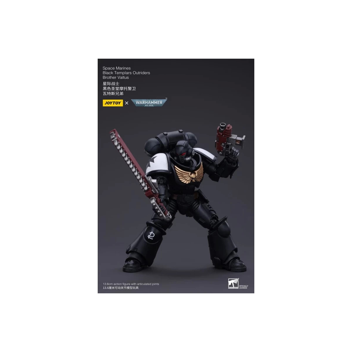 JoyToy Marines Espaciales - Templarios Negros - Outriders Hermano Valtus 1/18 - Warhammer 40K