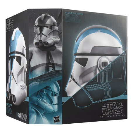 Hasbro Star Wars: Casco electrónico de soldado clon Ahsoka Black Series (Legión 501)