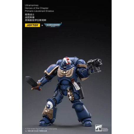 JoyToy - Marines Espaciales - Ultramarines - Héroes del Capítulo Primaris Teniente Erastus 1/18 - Warhammer 40K