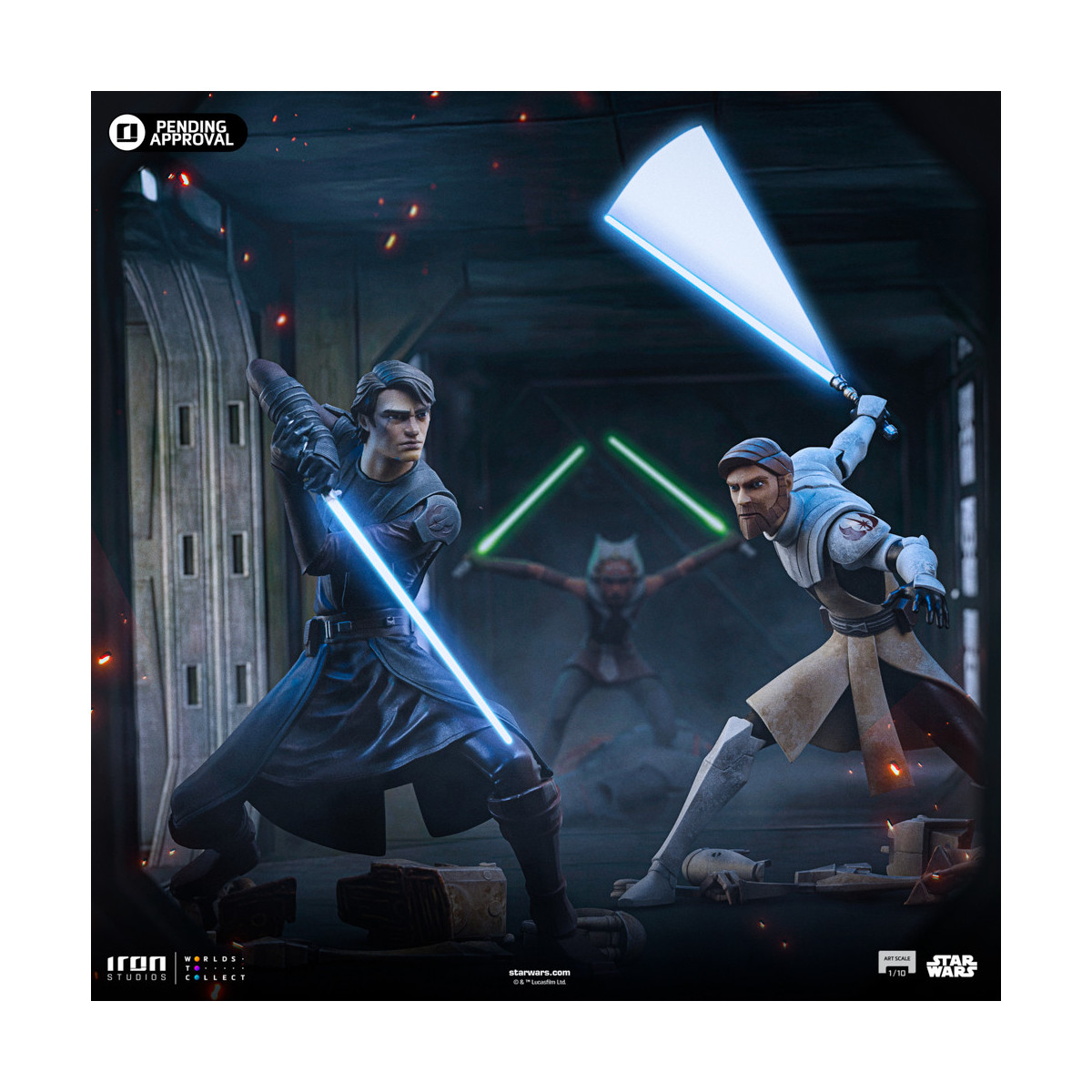 Iron Studios Star Wars Clone Wars - Obi-Wan Kenobi Arte Escala 1/10