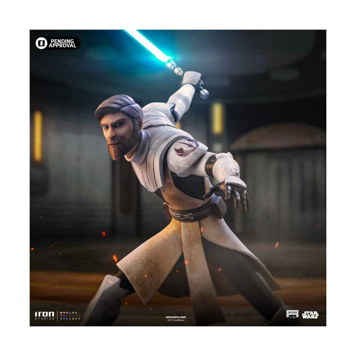 Iron Studios Star Wars Clone Wars - Obi-Wan Kenobi Arte Escala 1/10