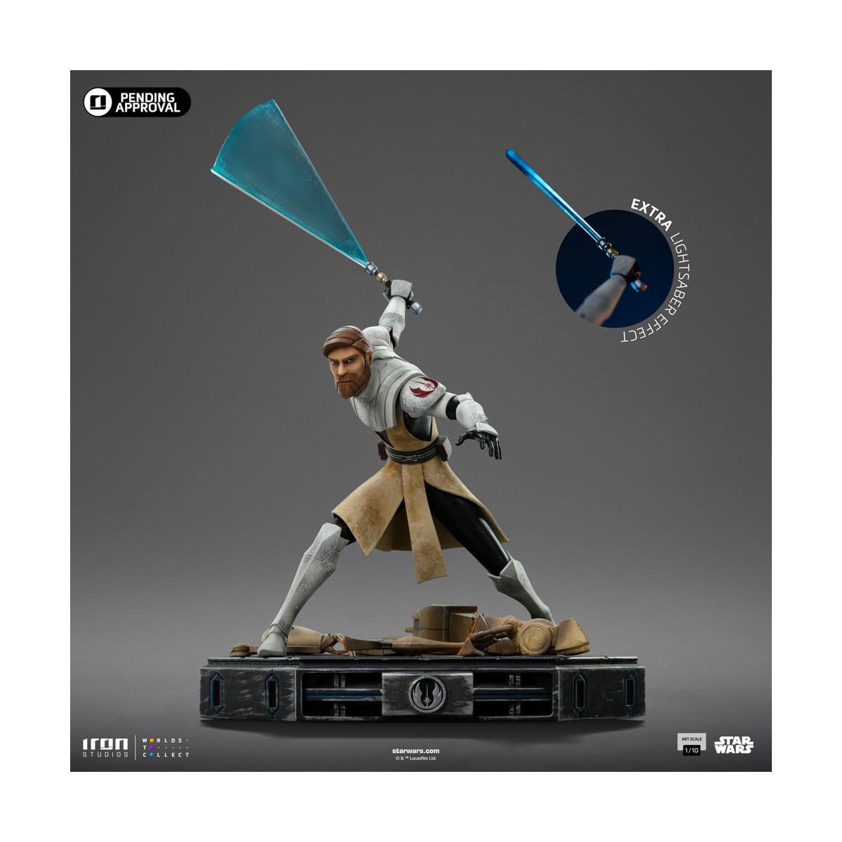 Iron Studios Star Wars Clone Wars - Obi-Wan Kenobi Arte Escala 1/10