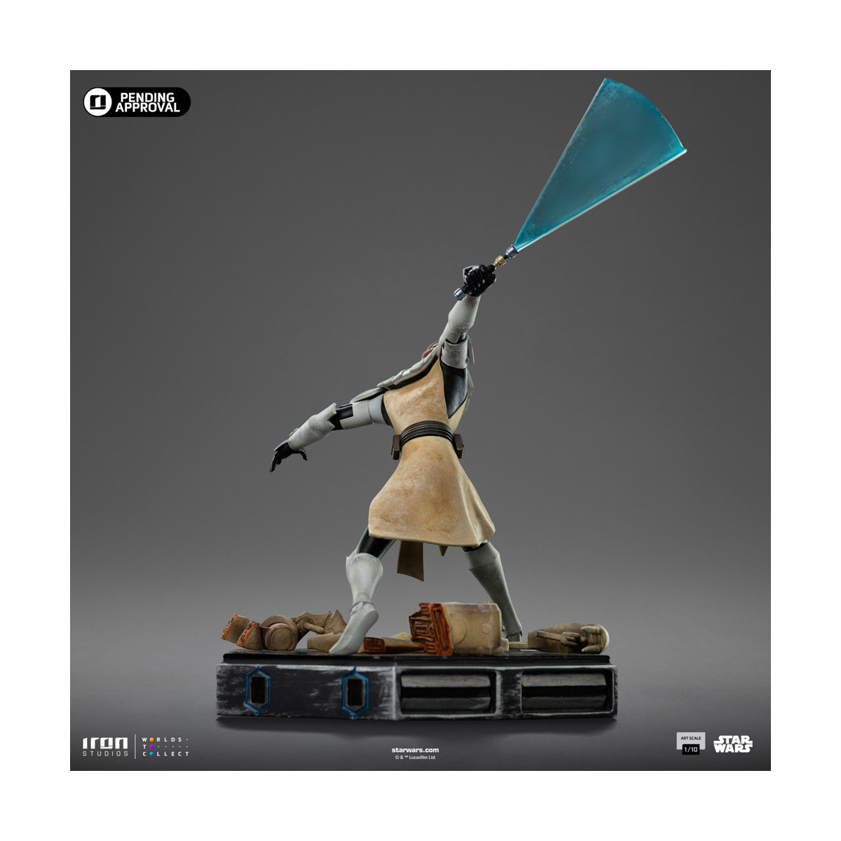 Iron Studios Star Wars Clone Wars - Obi-Wan Kenobi Arte Escala 1/10