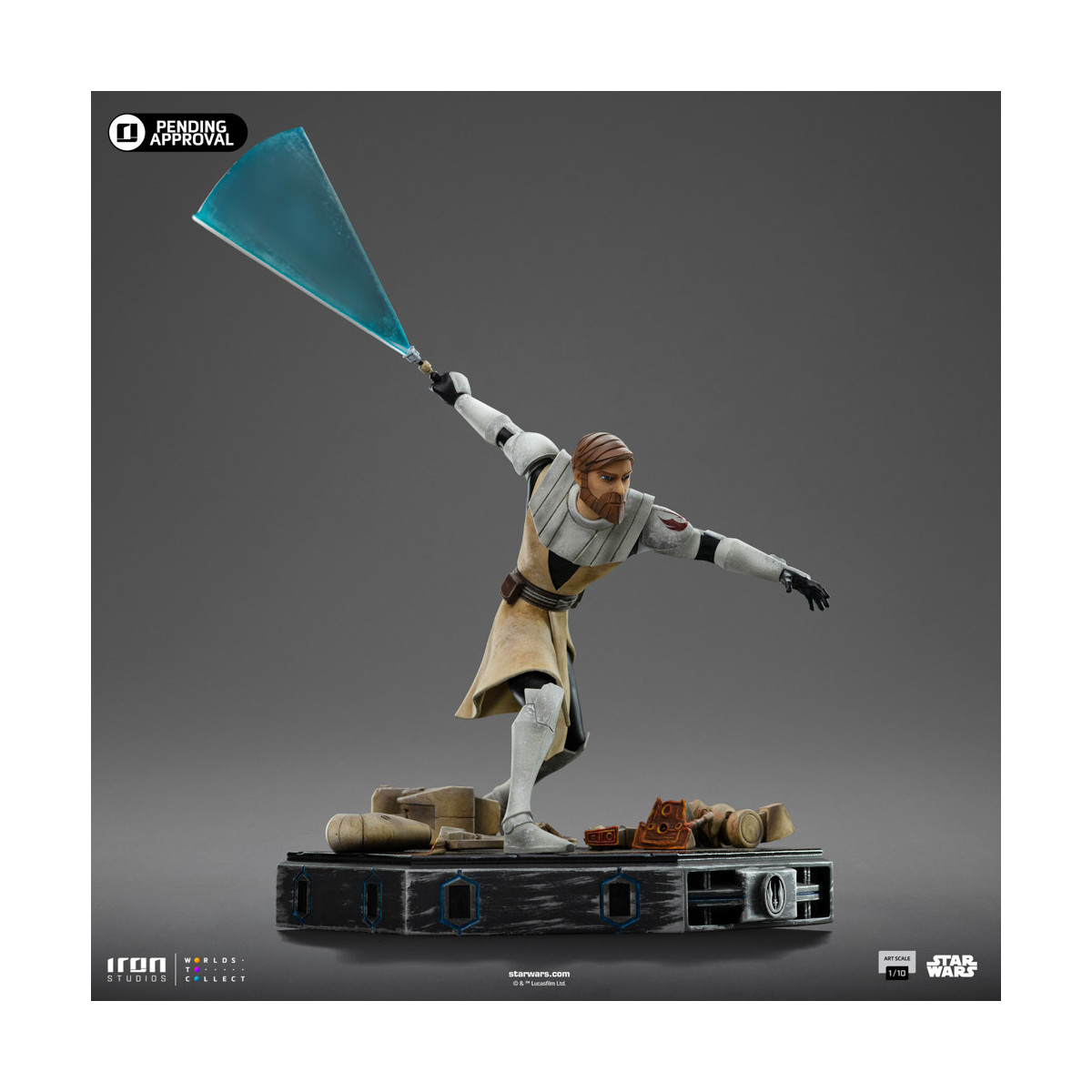 Iron Studios Star Wars Clone Wars - Obi-Wan Kenobi Arte Escala 1/10
