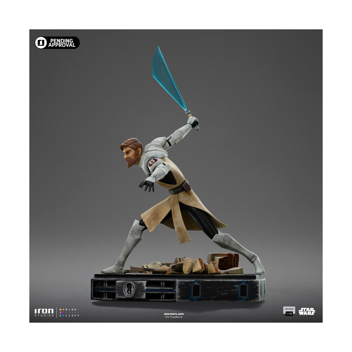 Iron Studios Star Wars Clone Wars - Obi-Wan Kenobi Arte Escala 1/10