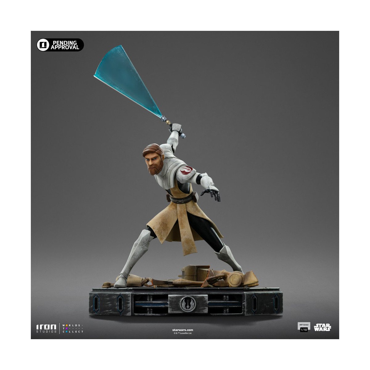 Iron Studios Star Wars Clone Wars - Obi-Wan Kenobi Arte Escala 1/10