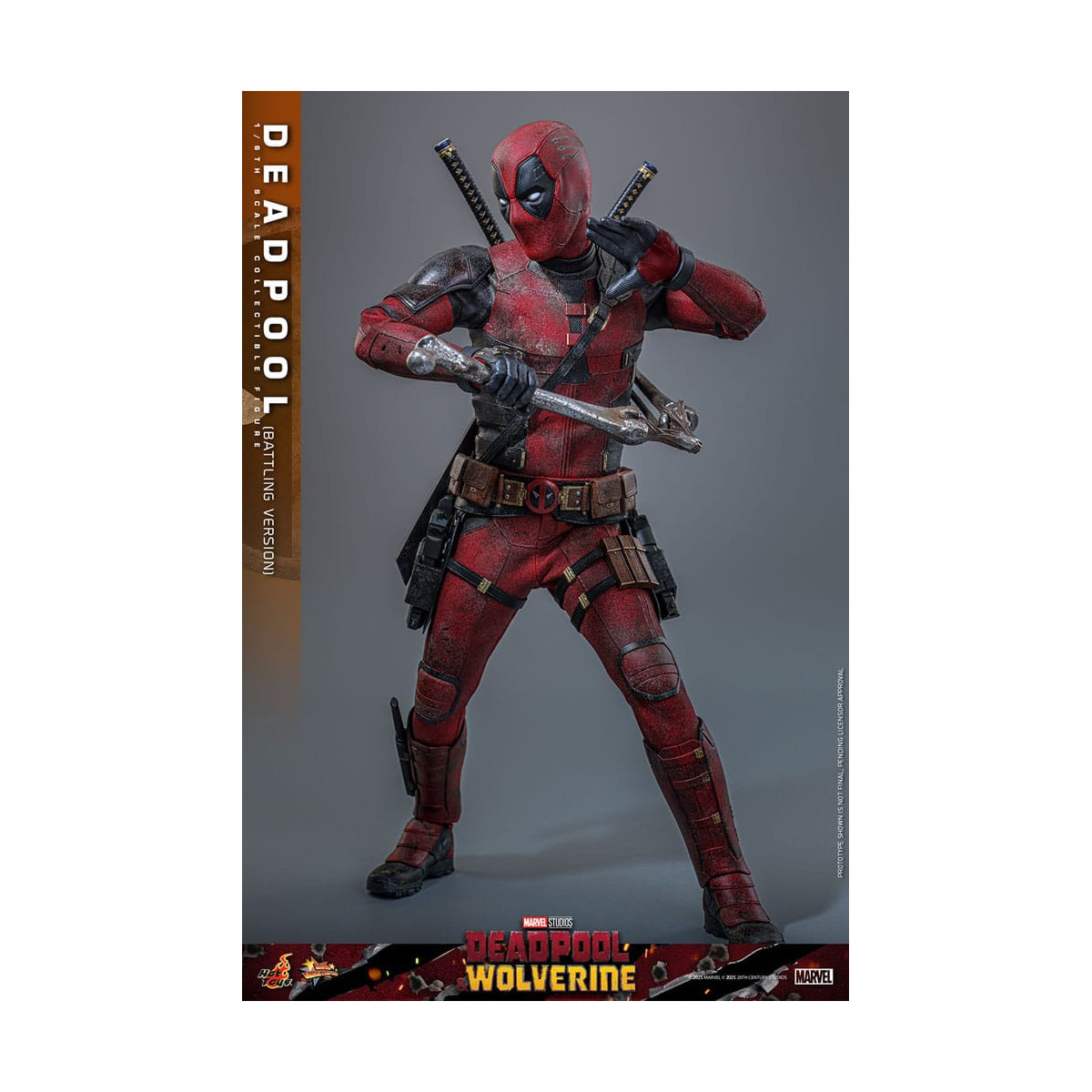 Hot Toys Marvel Deadpool & Wolverine - Deadpool (Battling Version) MMS 1/6