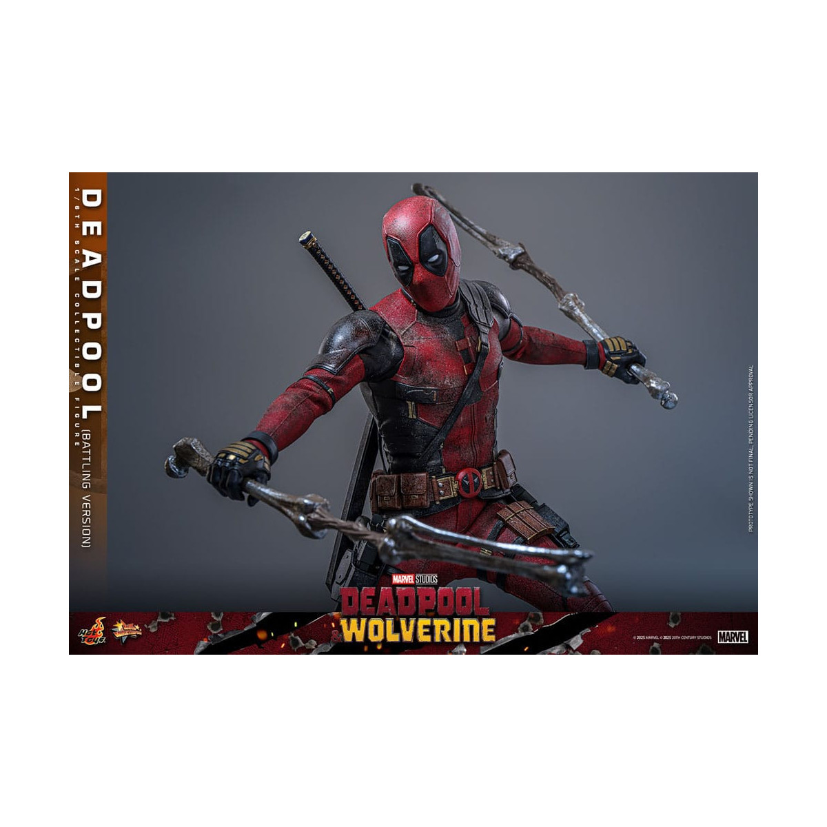 Hot Toys Marvel Deadpool & Wolverine - Deadpool (Battling Version) MMS 1/6