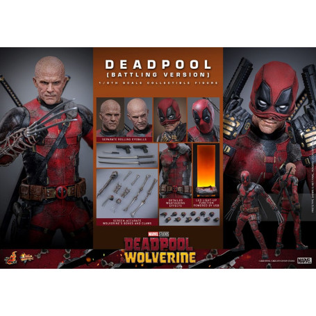 Hot Toys Marvel Deadpool & Wolverine - Deadpool (Battling Version) MMS 1/6