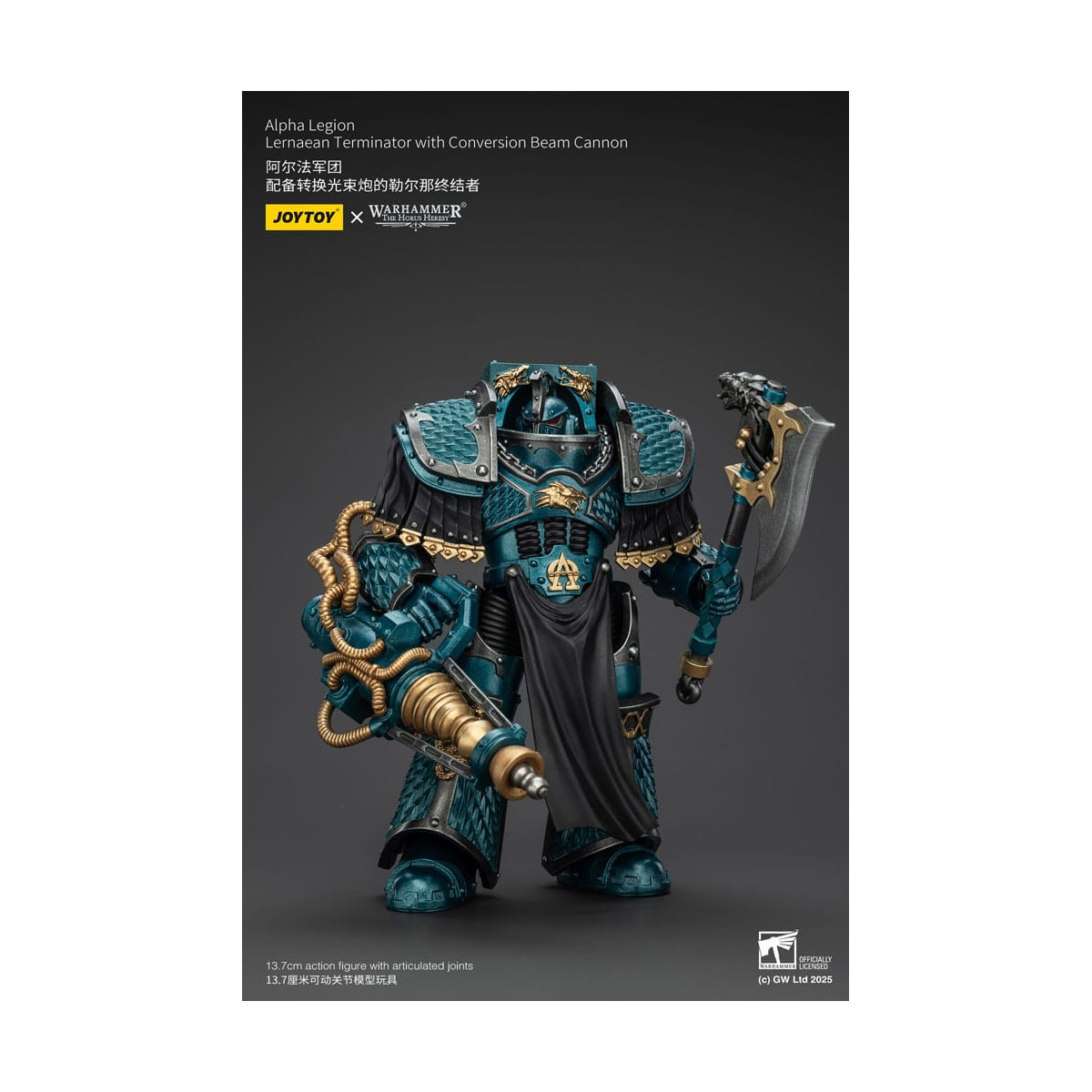 Joytoy - Warhammer - Legión Alfa - Lernaean Terminator con Cañón de Rayos de Conversión - La Herejía de Horus