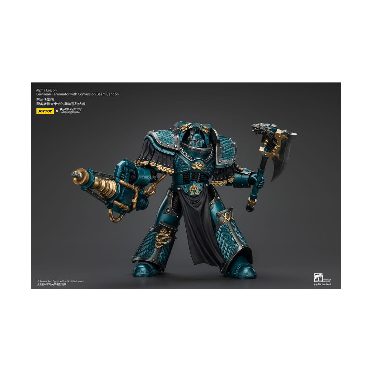 Joytoy - Warhammer - Legión Alfa - Lernaean Terminator con Cañón de Rayos de Conversión - La Herejía de Horus