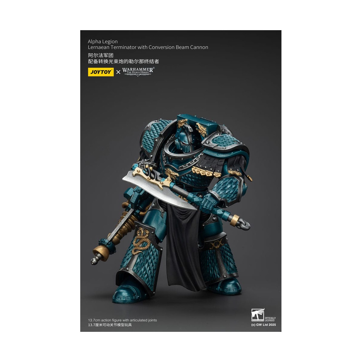 Joytoy - Warhammer - Legión Alfa - Lernaean Terminator con Cañón de Rayos de Conversión - La Herejía de Horus