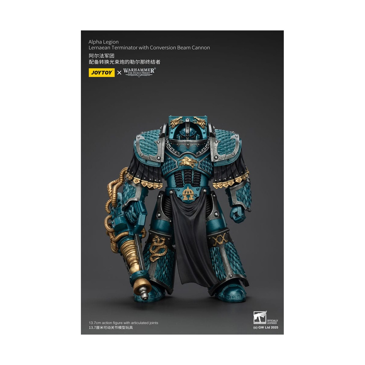 Joytoy - Warhammer - Legión Alfa - Lernaean Terminator con Cañón de Rayos de Conversión - La Herejía de Horus