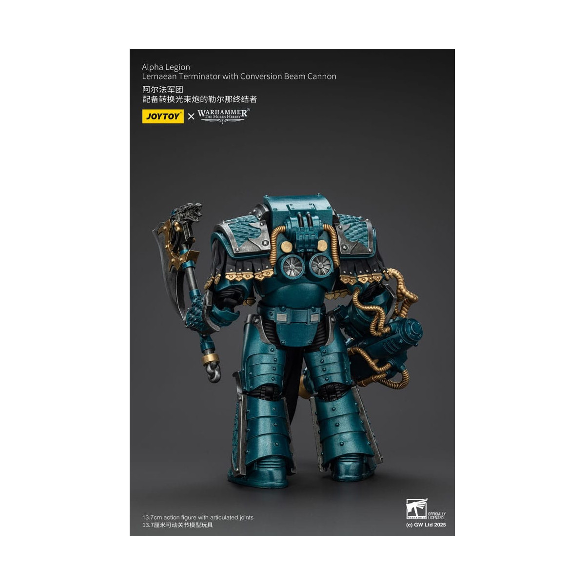 Joytoy - Warhammer - Legión Alfa - Lernaean Terminator con Cañón de Rayos de Conversión - La Herejía de Horus