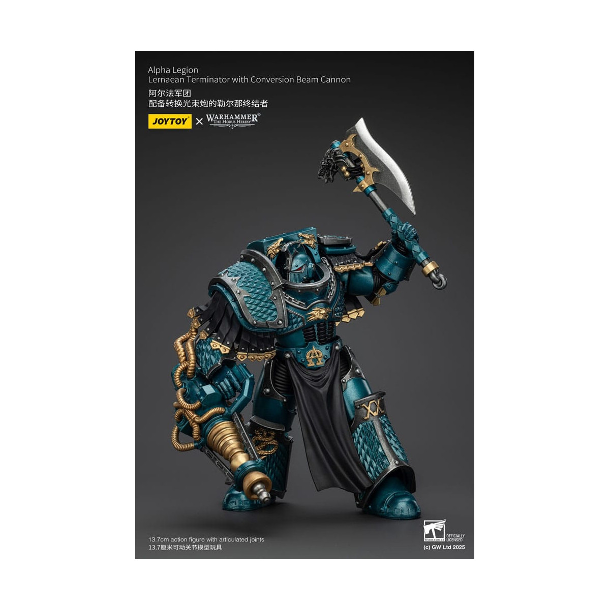 Joytoy - Warhammer - Legión Alfa - Lernaean Terminator con Cañón de Rayos de Conversión - La Herejía de Horus