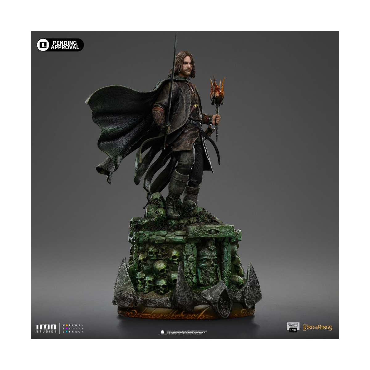 Iron Studios - Aragorn Desatado - El Señor de los Anillos - LOTR Desatado Arte Escala 1/10