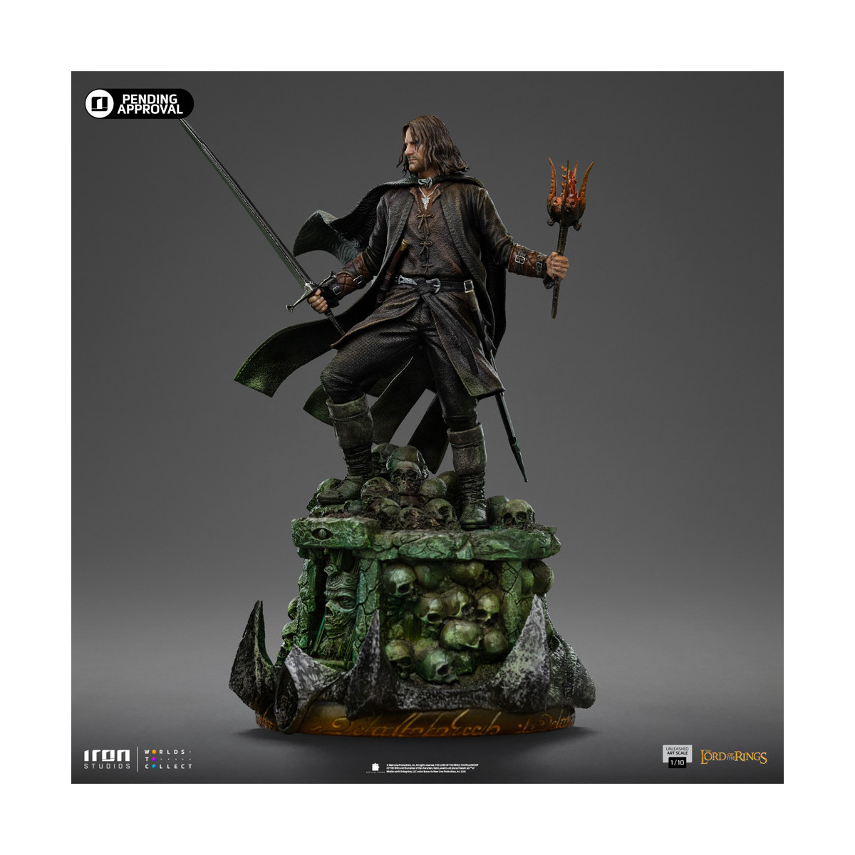Iron Studios - Aragorn Desatado - El Señor de los Anillos - LOTR Desatado Arte Escala 1/10