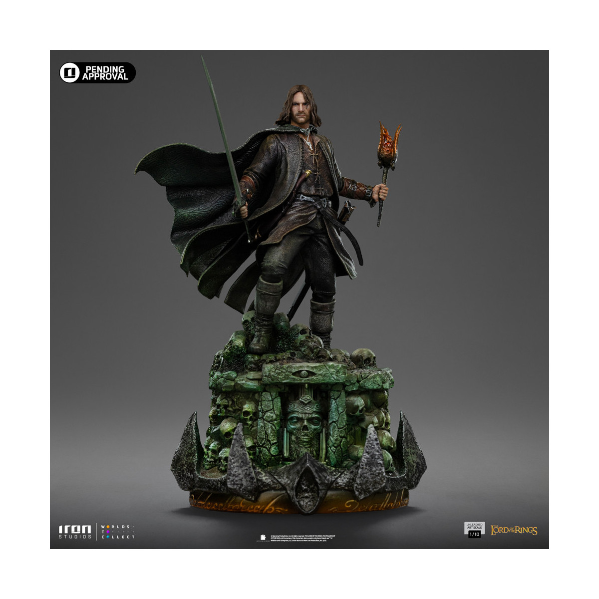 Iron Studios - Aragorn Desatado - El Señor de los Anillos - LOTR Desatado Arte Escala 1/10