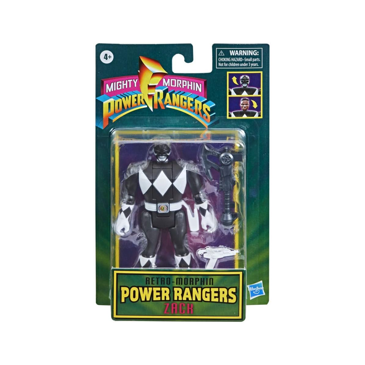 Hasbro - Mighty Morphin Power Rangers - Ranger Negro Retro Morphin