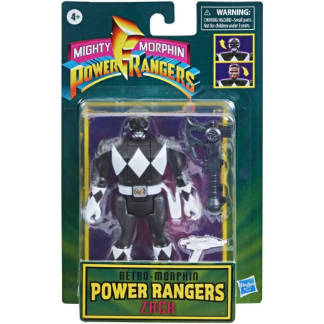 Hasbro - Mighty Morphin Power Rangers - Ranger Negro Retro Morphin