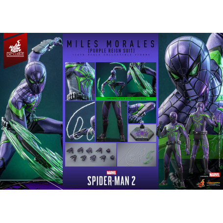 Hot Toys Marvel's Spider-Man 2: Miles Morales (Traje Purple Reign) Video Game Masterpiece 1/6