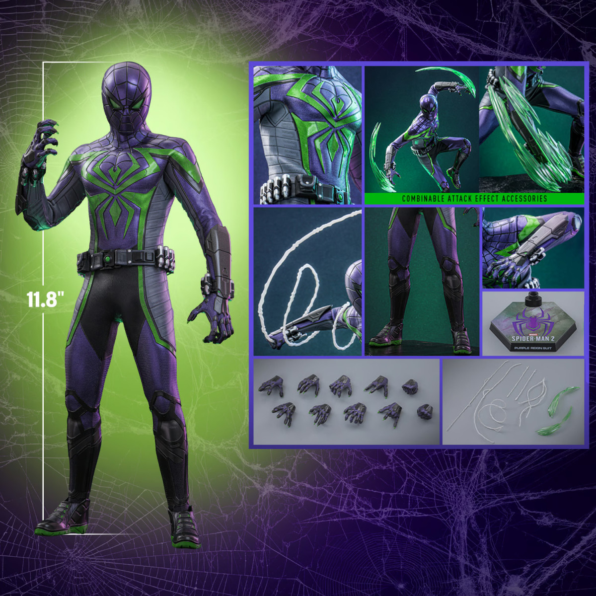 Hot Toys Marvel's Spider-Man 2: Miles Morales (Traje Purple Reign) Video Game Masterpiece 1/6
