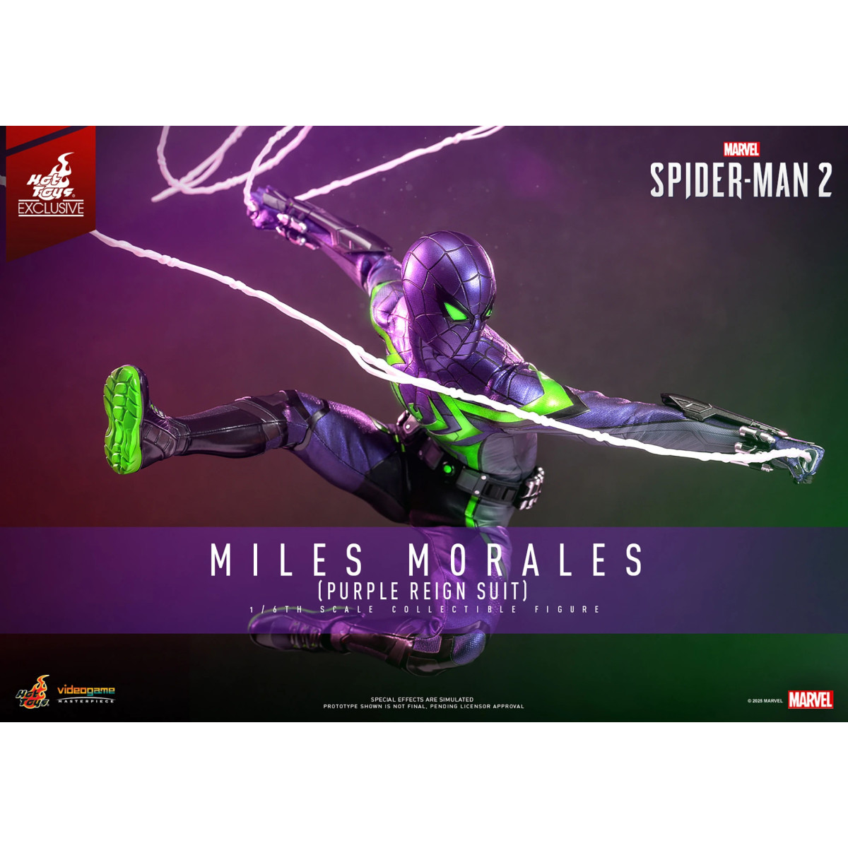 Hot Toys Marvel's Spider-Man 2: Miles Morales (Traje Purple Reign) Video Game Masterpiece 1/6