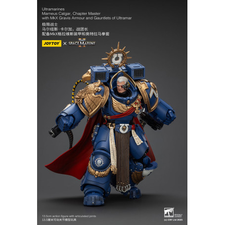 Joytoy - Marines Espaciales II - Marneus Calgar, Maestro de Capítulo con Armadura MkX Gravis y Guanteletes de Ultramar