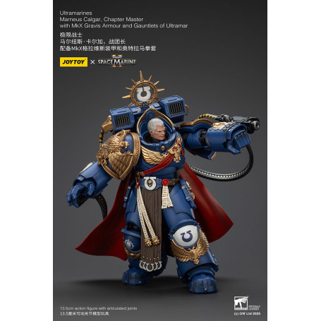 Joytoy - Marines Espaciales II - Marneus Calgar, Maestro de Capítulo con Armadura MkX Gravis y Guanteletes de Ultramar