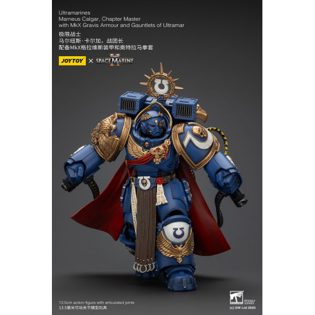 Joytoy - Marines Espaciales II - Marneus Calgar, Maestro de Capítulo con Armadura MkX Gravis y Guanteletes de Ultramar