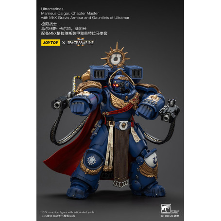 Joytoy - Marines Espaciales II - Marneus Calgar, Maestro de Capítulo con Armadura MkX Gravis y Guanteletes de Ultramar
